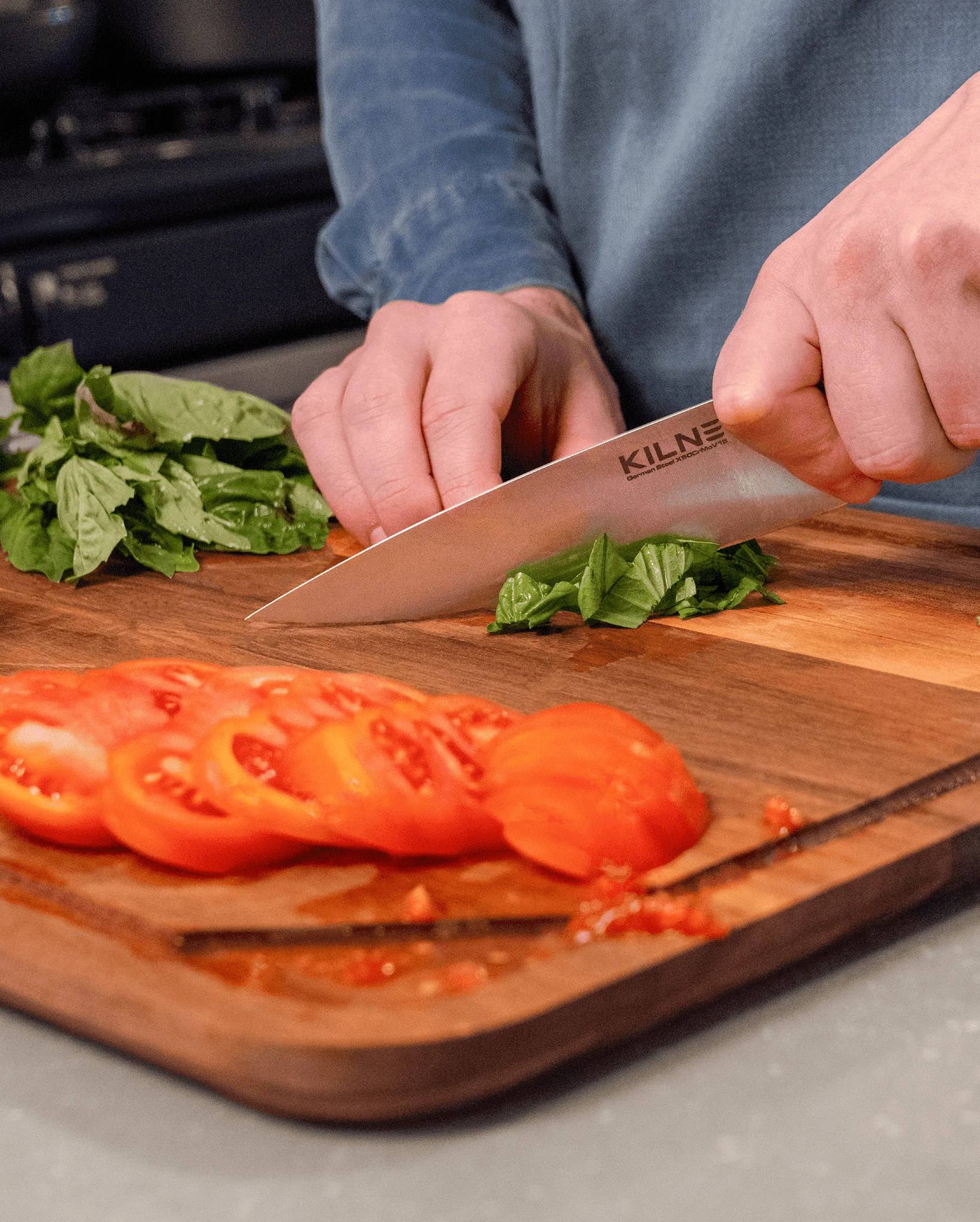 Kilne Short Chef's Knife - Licorice - Image 5