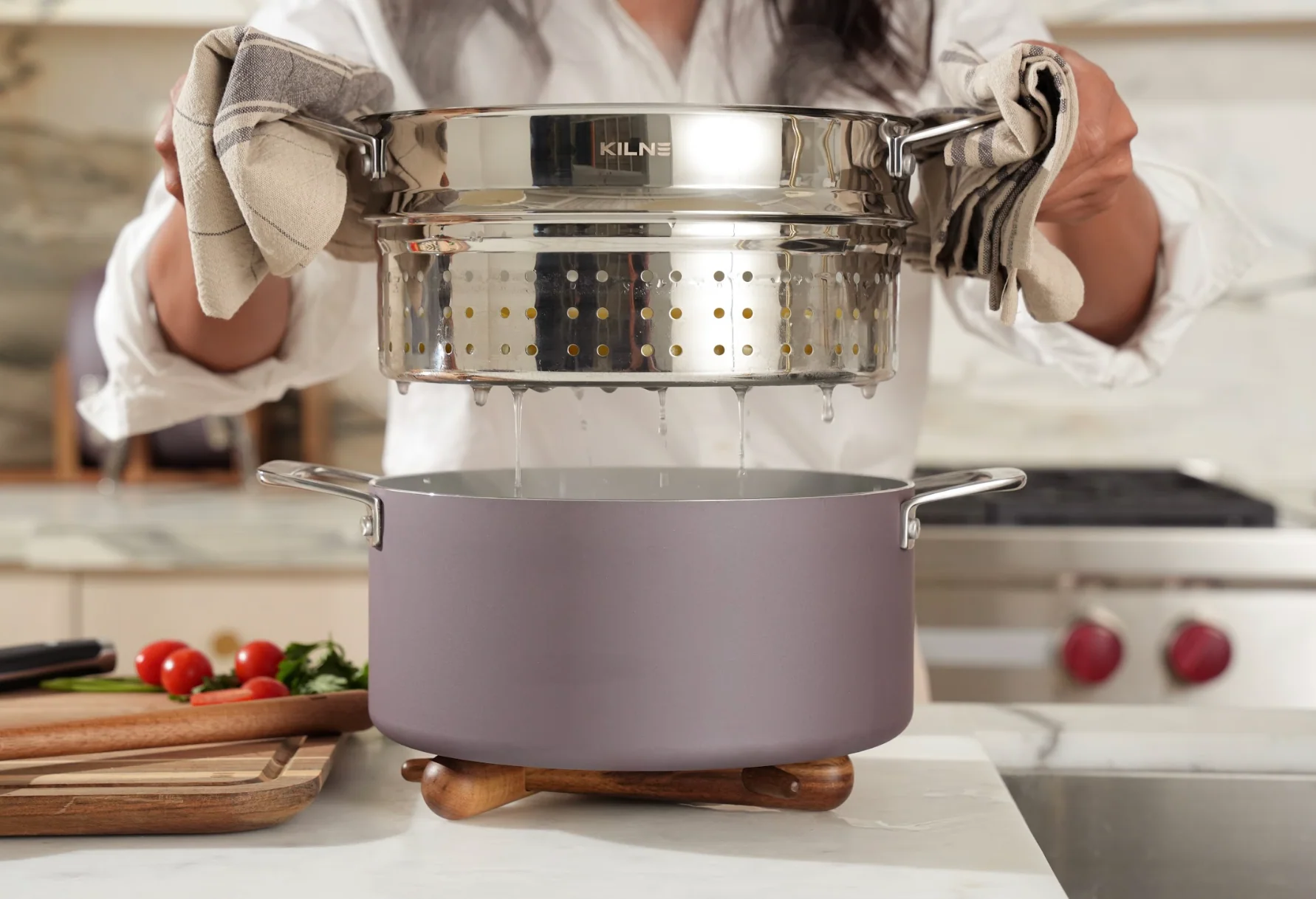Kilne The 9.5" Ceramic Steamer Pot - Fig - Image 2