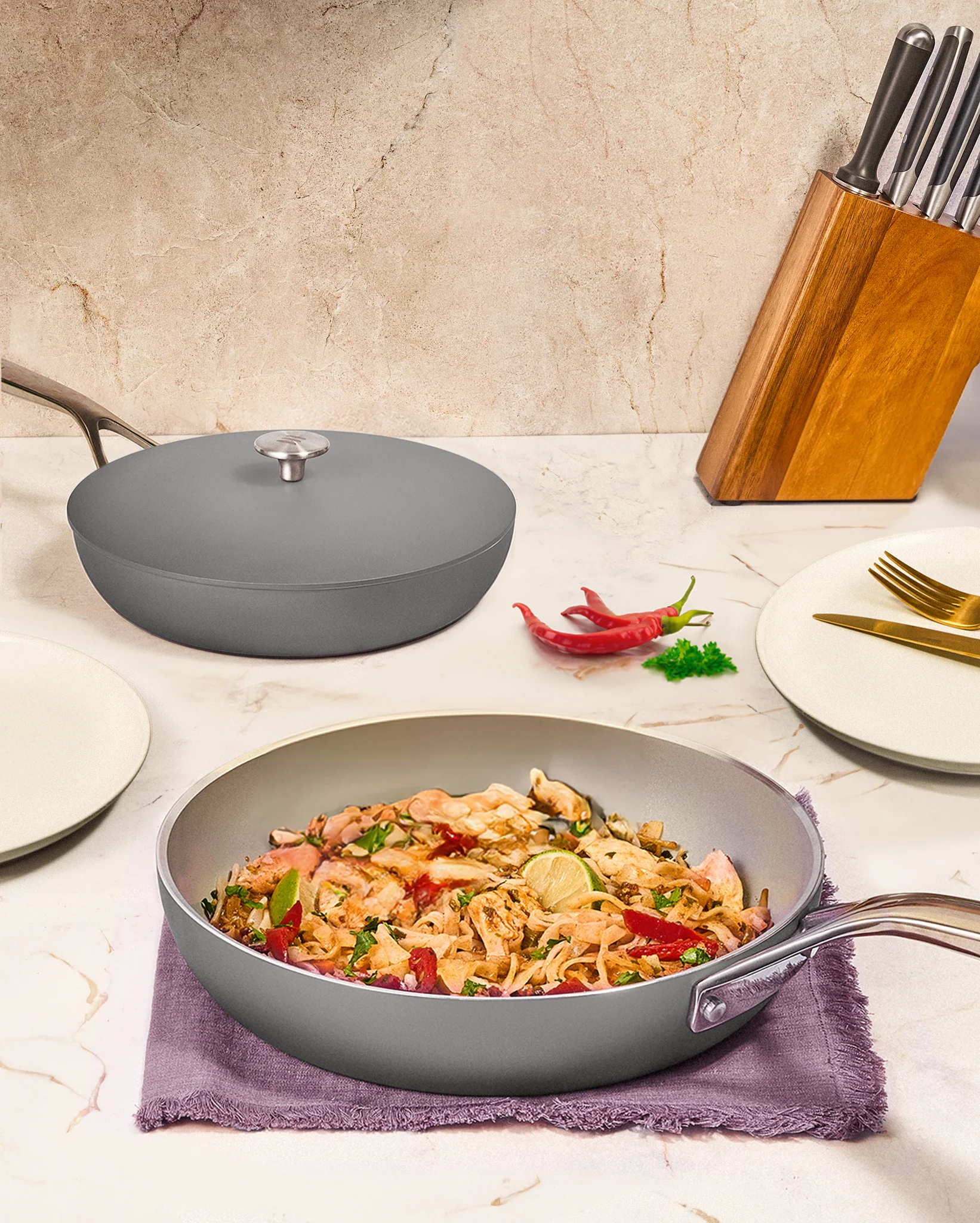 Kilne The Ceramic Pan Pair - Peppercorn - Image 2